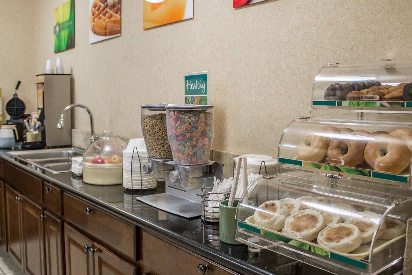 Assorted breakfast items
