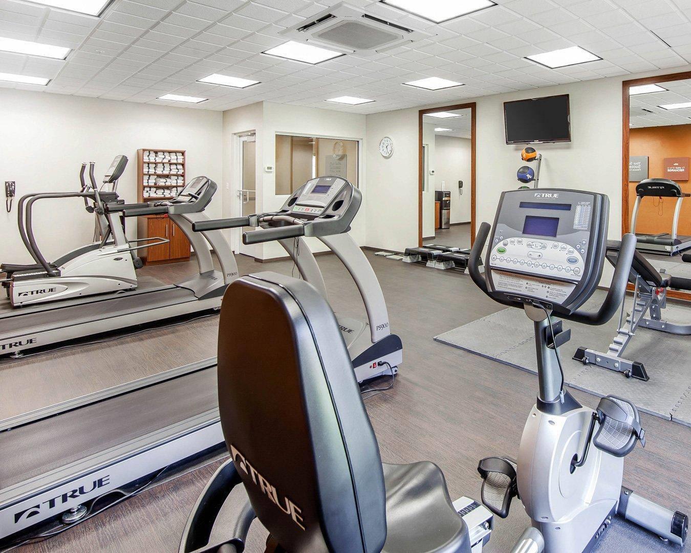 Fitness center with cardio equipment | Comfort Suites Marietta - Parkersburg
