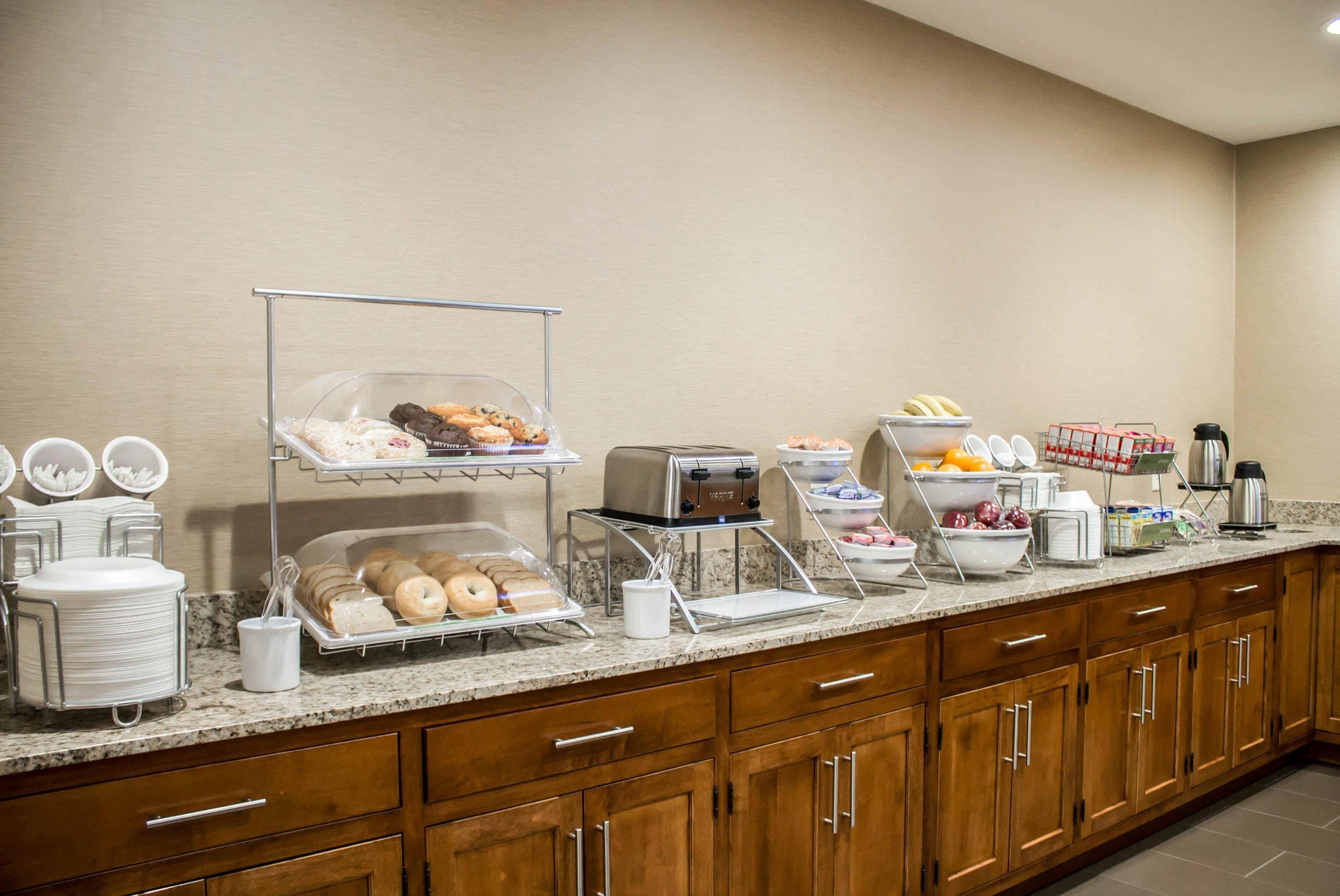Assorted breakfast items