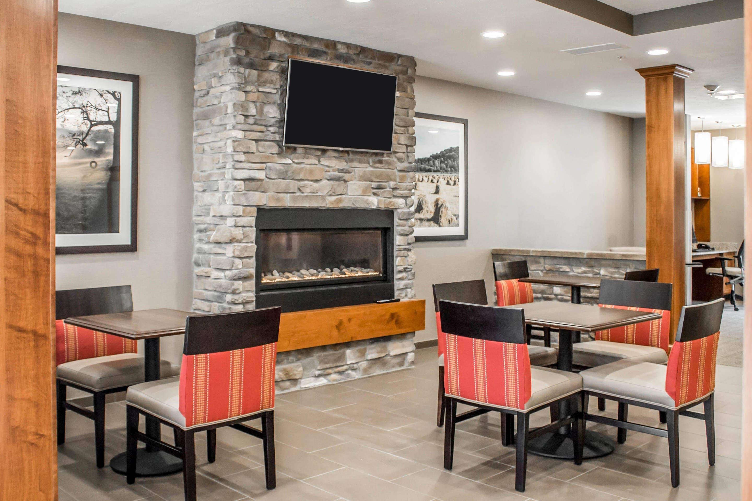 Enjoy breakfast in this seating area