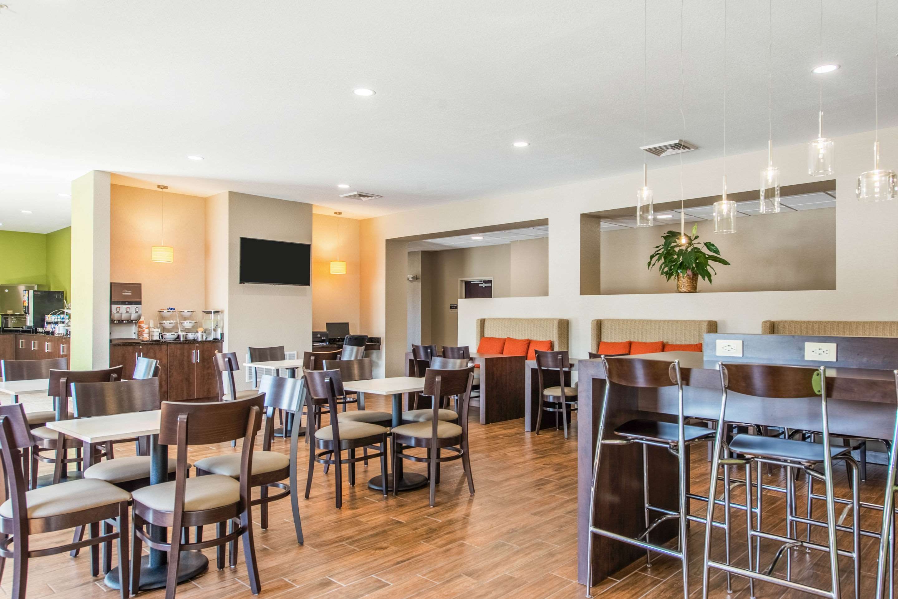 Enjoy breakfast in this seating area