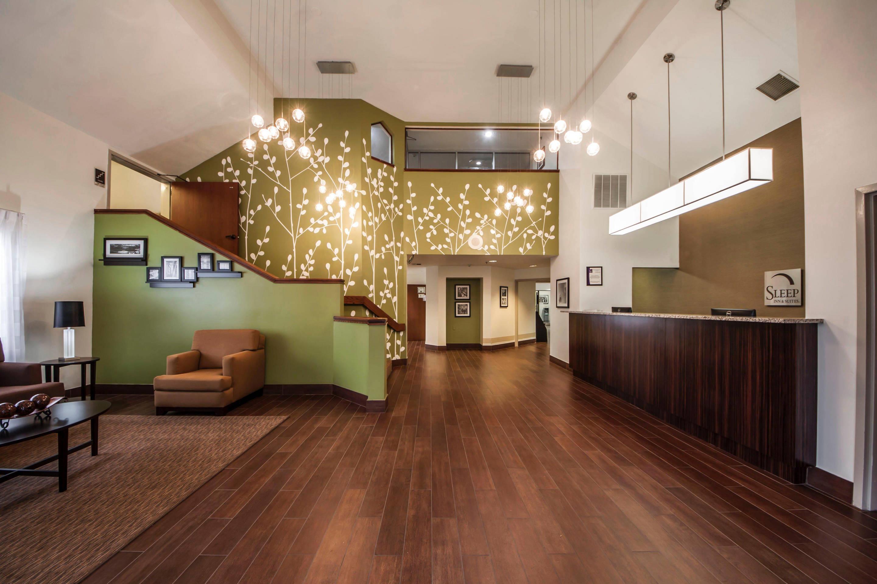 Spacious lobby with sitting area | Sleep Inn & Suites Central/I-44
