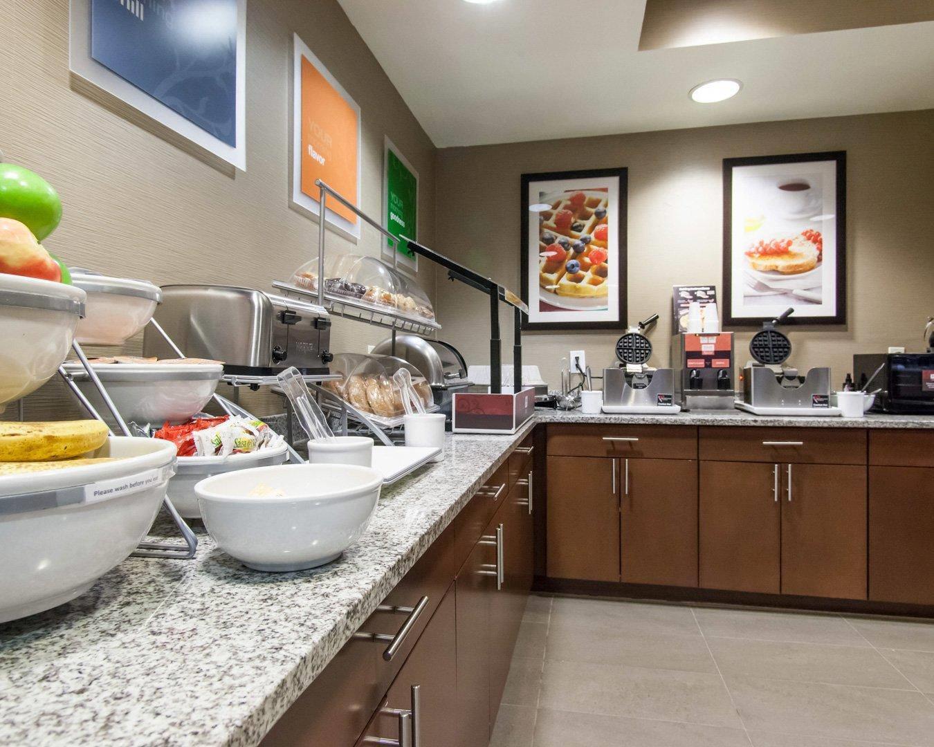 Assorted breakfast items | Comfort Suites Central/I-44