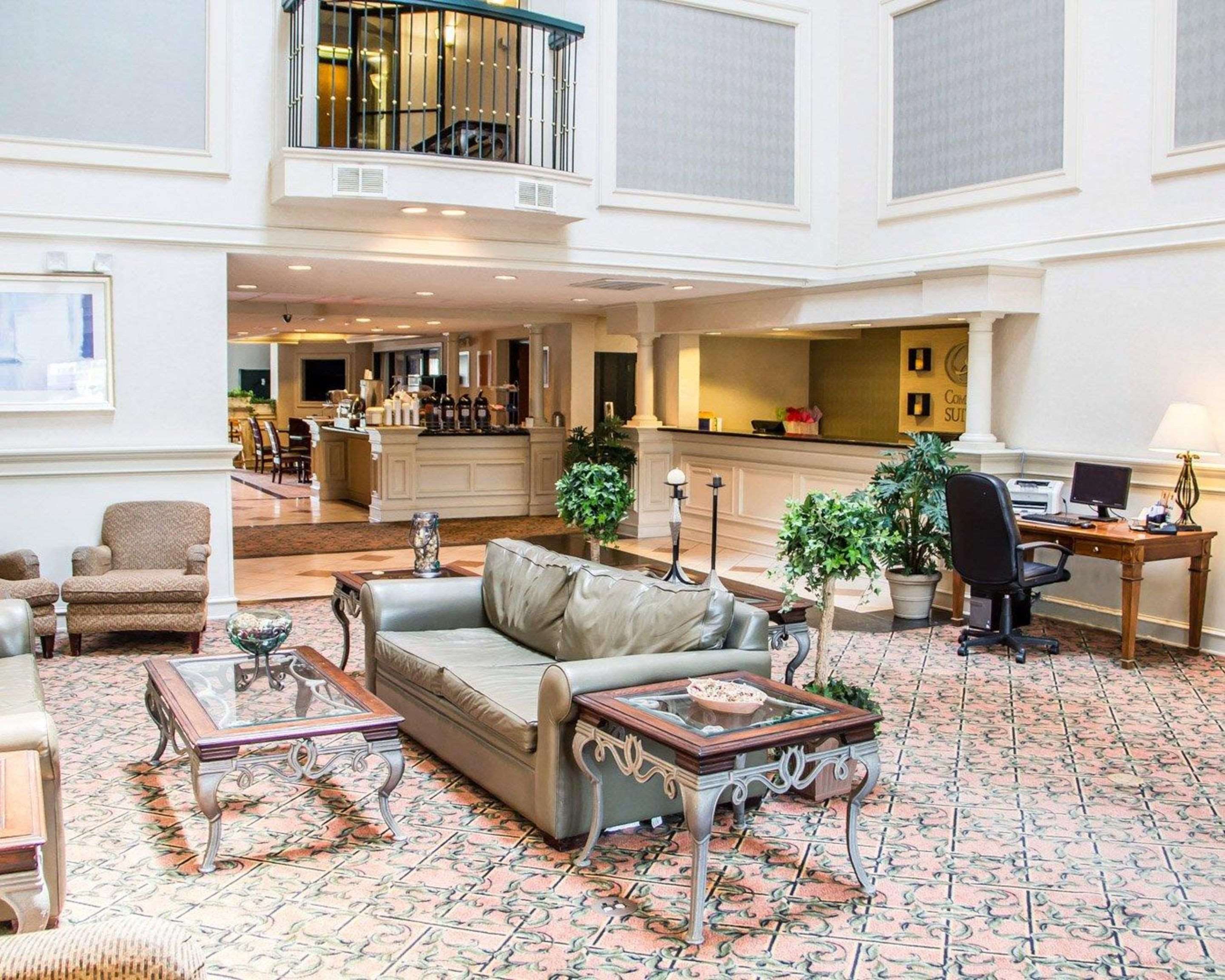 Spacious lobby with sitting area | Comfort Suites McAlester
